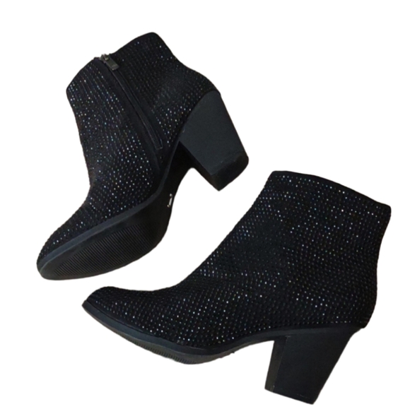 Juicy Couture Shoes - CCO Juicy Couture Black Sparkling Sequin Booties Size 8